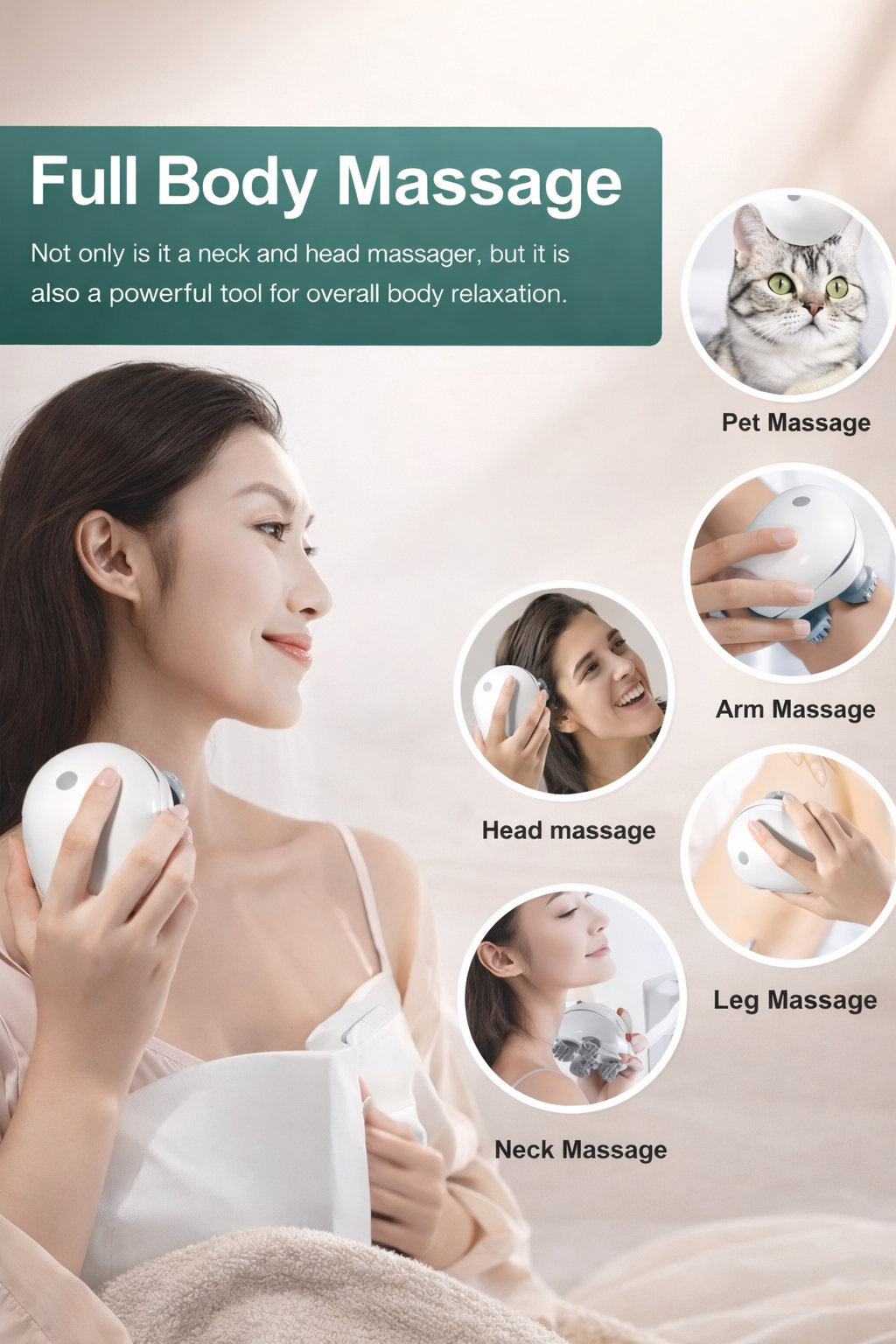Relaxing Scalp Massager – Electric Head Massage Device