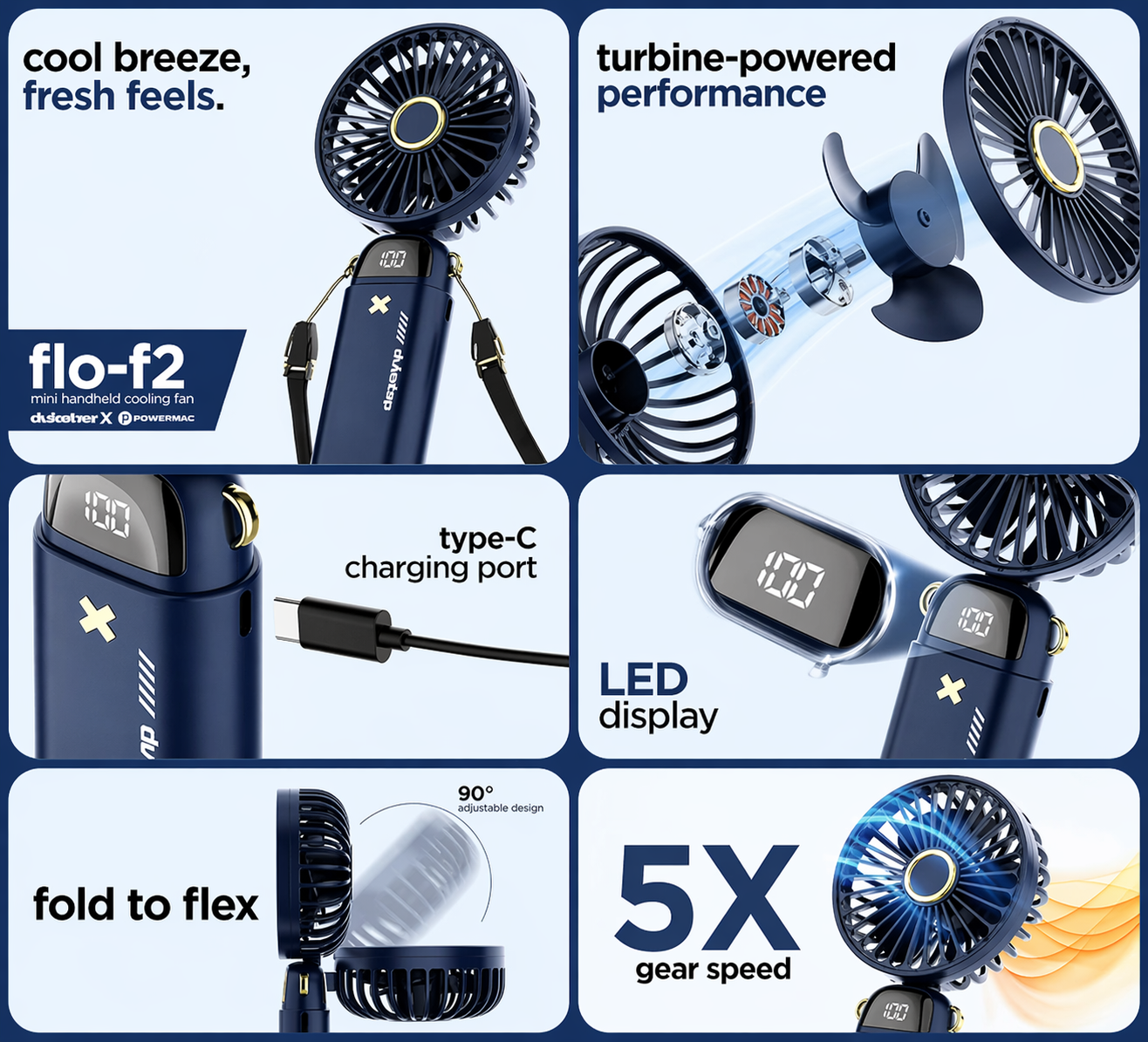 Portable Mini Fan with Phone Stand