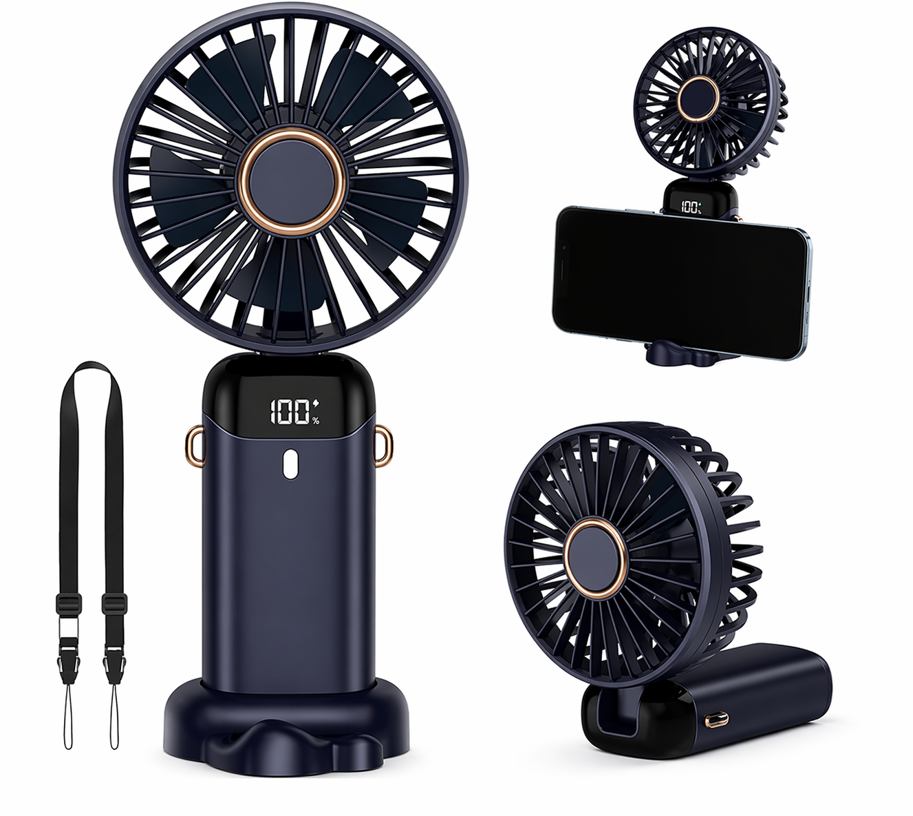 Portable Mini Fan with Phone Stand